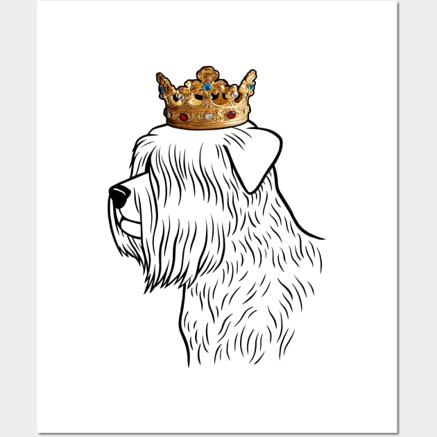 Soft Coated Wheaten Terrier Dog King Queen Wearing Crown Wall Art by millersye